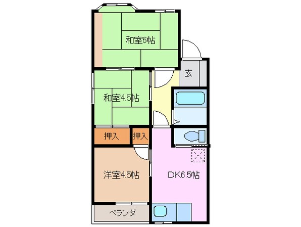 南日永駅 徒歩12分 2階の物件間取画像